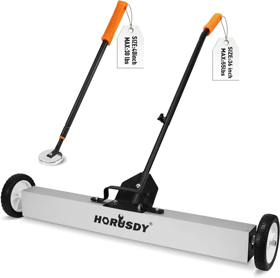 HORUSDY 36 — wide magnet sweeper with quick-release handle