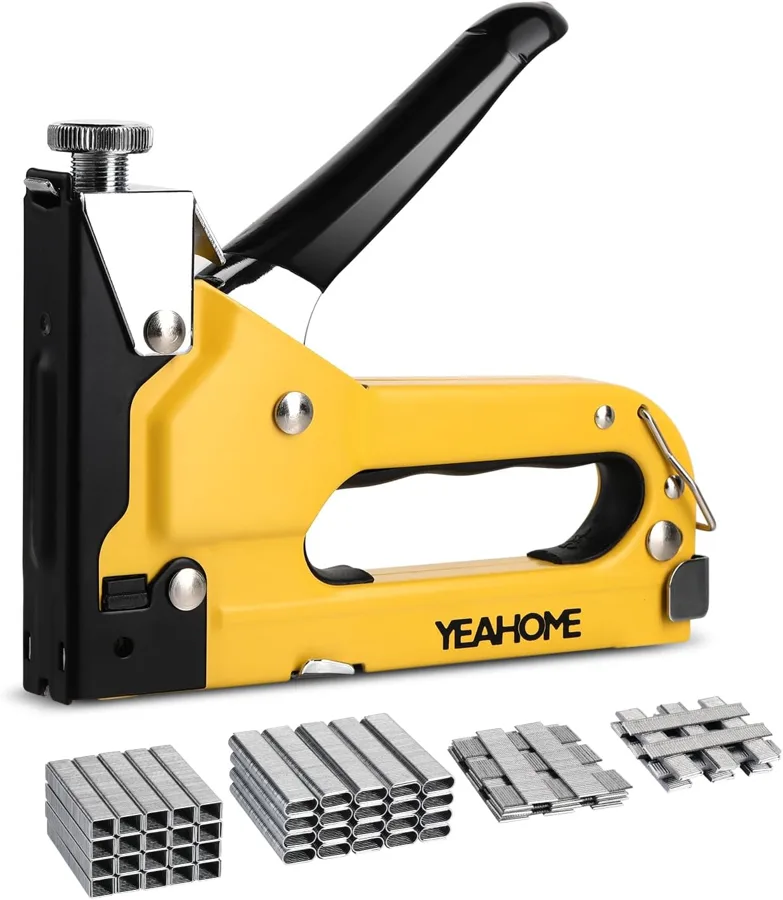 YEAHOME 4-in-1 Staple Gun — four fastener types and 4000 staples