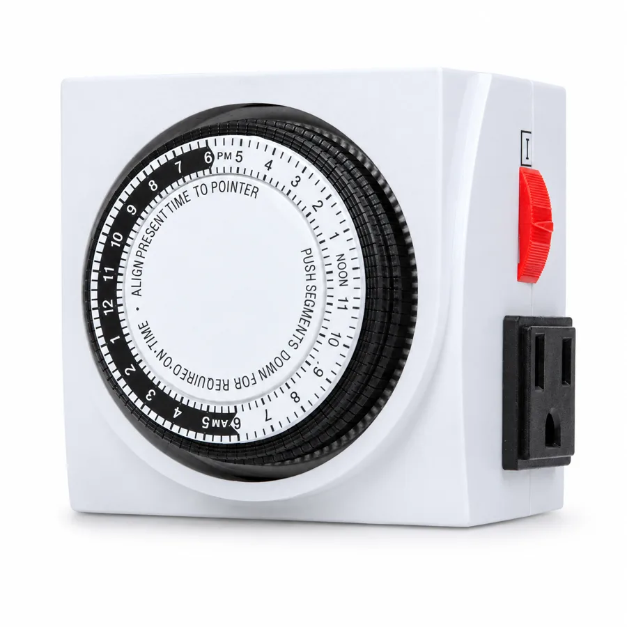 Dusklit — two-outlet 24-hour dial with 15 minute steps