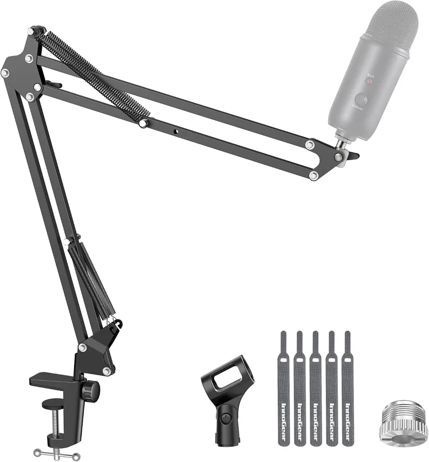 InnoGear Microphone Boom Arm — folds away when you finish