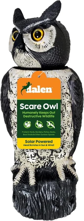 GARDENEER Dalen SOL — tall owl with a sun and wind powered head