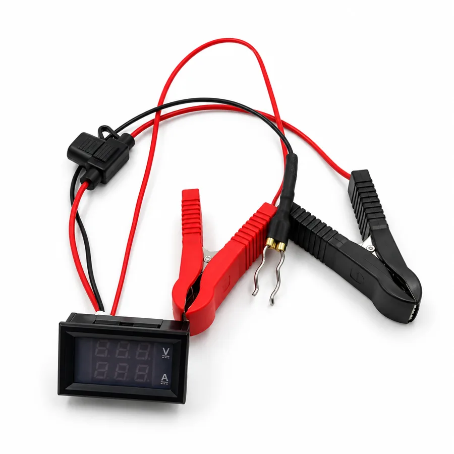 SleepWatt — dual V/A display shows your parked-car draw