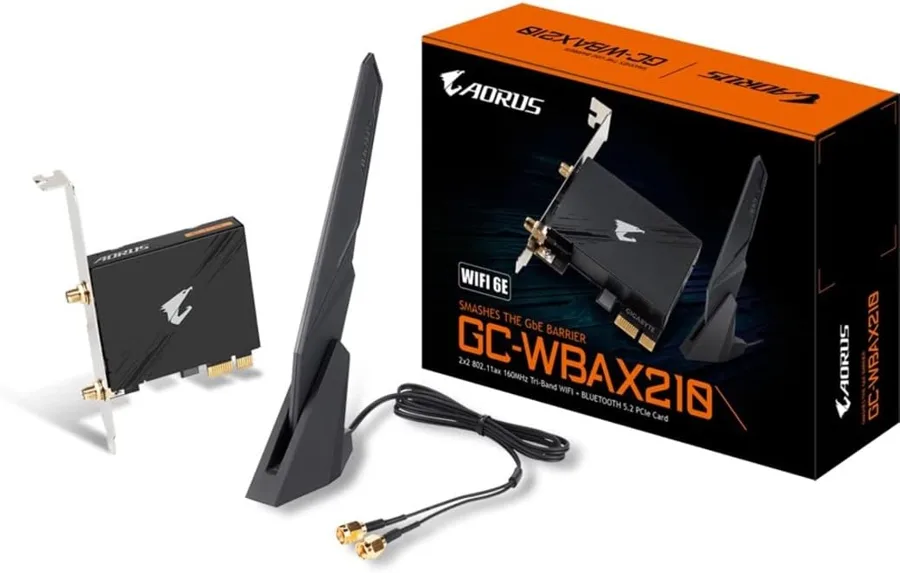 GIGABYTE WiFi 6E GC — Intel AX210 tri-band card for near-router desks