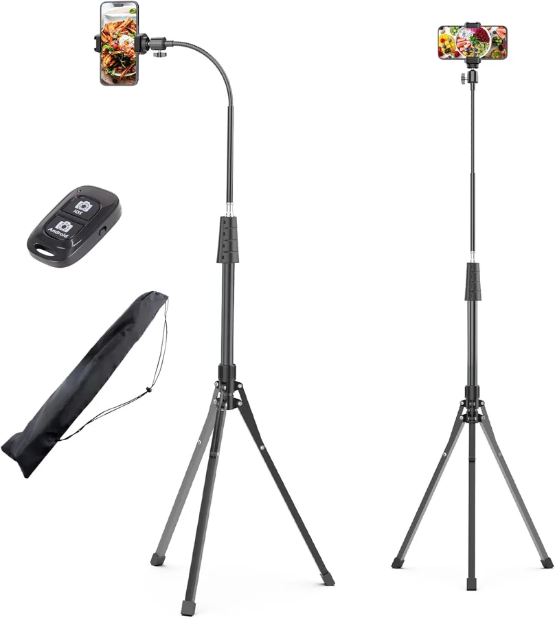 UBeesize Phone Tripod — reaches overhead shots with a flexible gooseneck