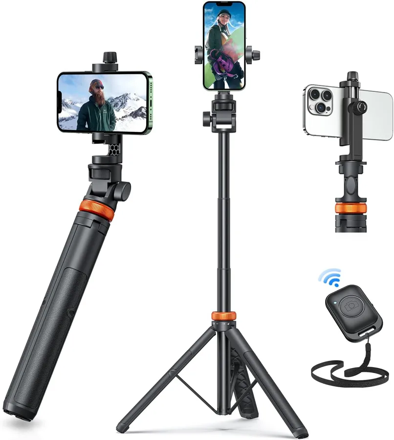 EUCOS 62 in (157.5 cm) Phone Tripod — cold shoe and lifetime coverage
