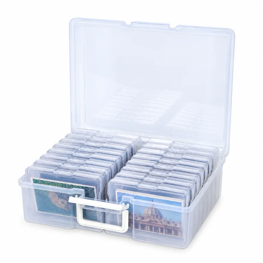 Picklight — 16 clear snap-lid cases in one handled box