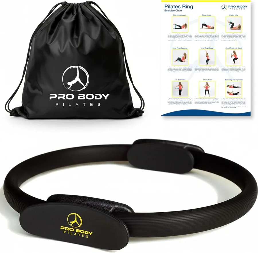 ProBody Pilates Circle — medium 30 lb (13.6 kg) squeeze with a pouch