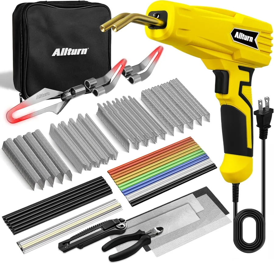 Allturn Plastic Welding Kit — staples, rods and smoothing tips in one bag