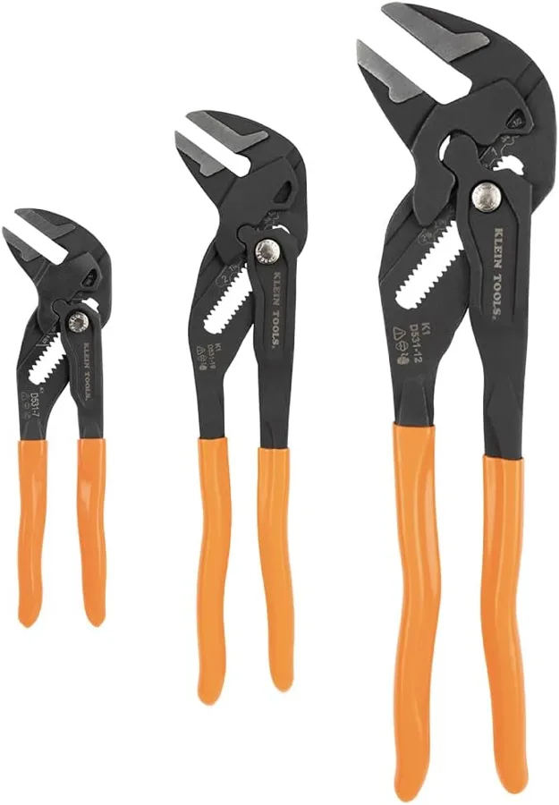 KLEIN TOOLS — Three-piece smooth jaw set for plated fittings