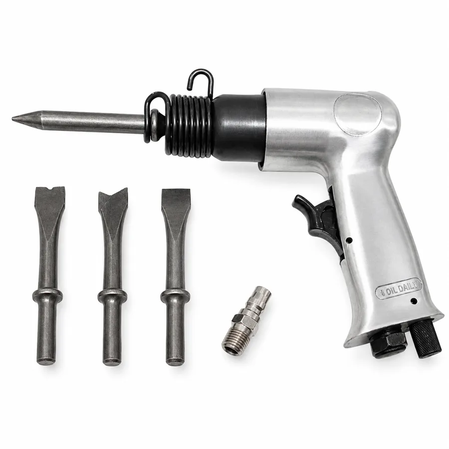 SaturdayBack — compact kit with four chisels for rust and weld slag