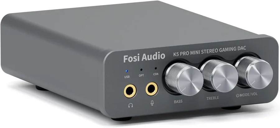 Fosi K5 Pro — desktop DAC amp with bass and treble controls