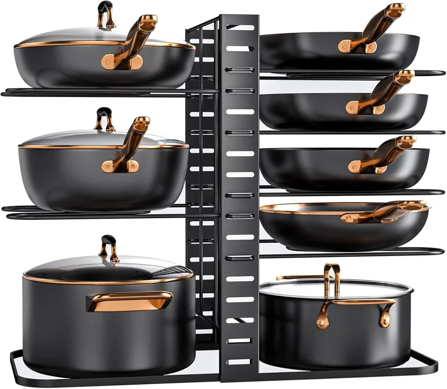 MUDEELA 8 — free-standing 8-tier rack with tool-free setup
