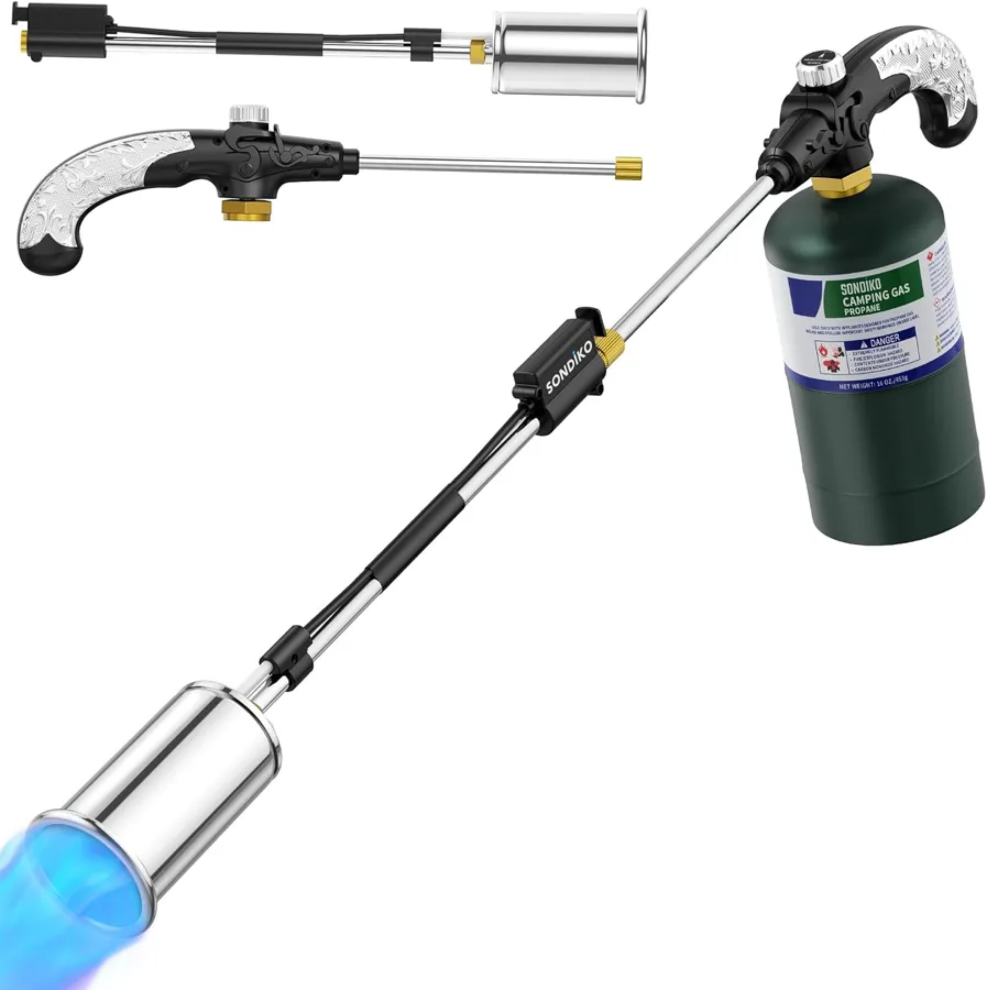Sondiko Propane Torch Weed Burner — light detachable body for many jobs