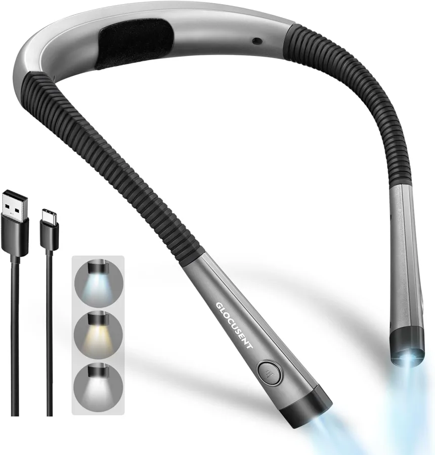 Glocusent Reading Light — Per-head brightness and three light colors