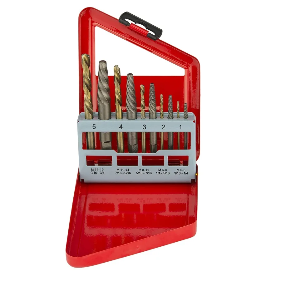NEIKO 01925A — ten piece set with cobalt left hand drills
