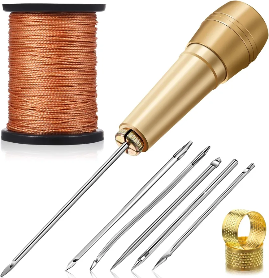WILLBOND Sewing Awl — copper handle with 6 swappable needles