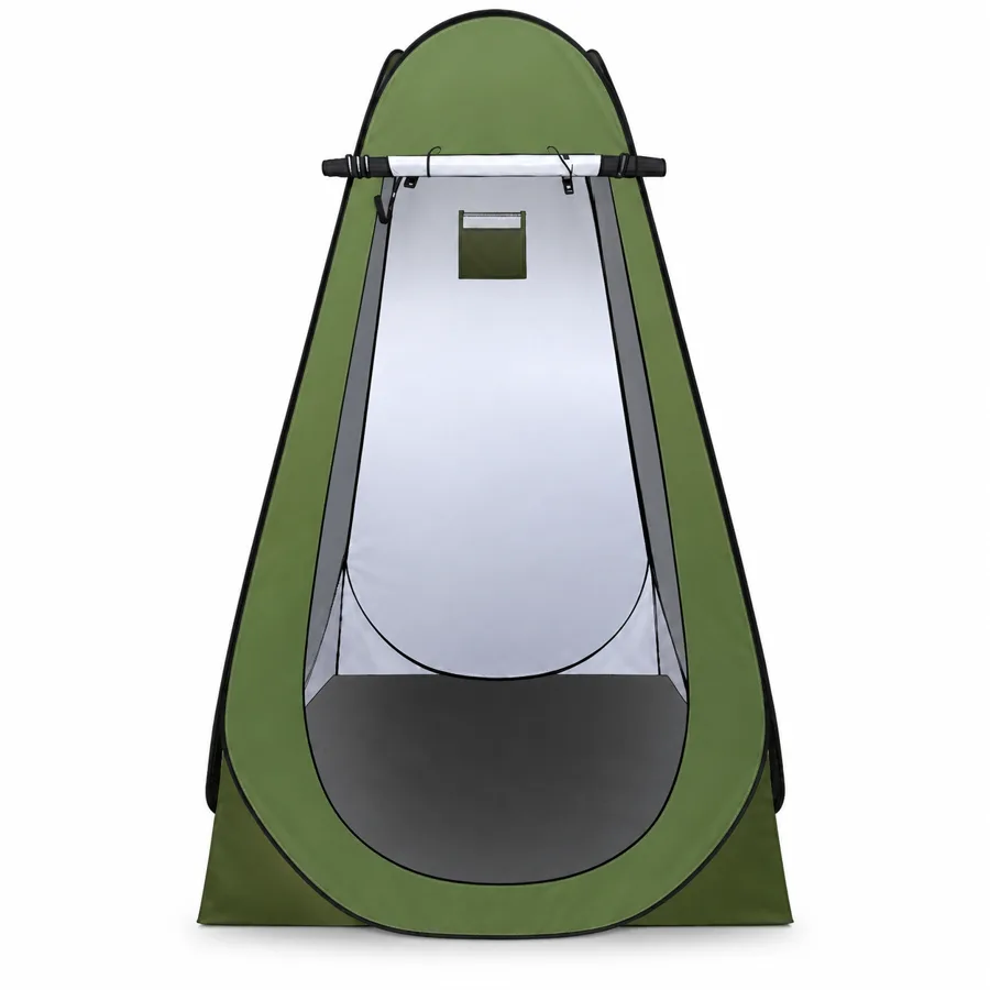 Stallaway — instant privacy that opens by itself, with room to stand