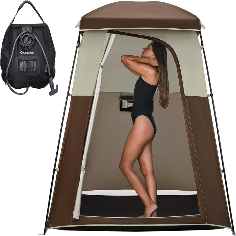 KingCamp — tall, roomy tent with hooks, pockets and a rainfly