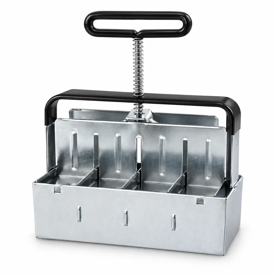 Rootsquare — presses eight seed-holed soil blocks in one push