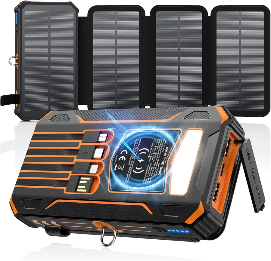 SOARAISE — big battery with four panels and built-in cables
