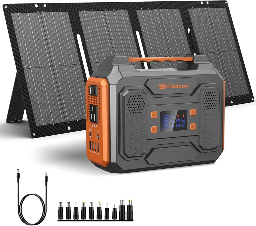 ZeroKor — 300W power station with a 60W solar panel