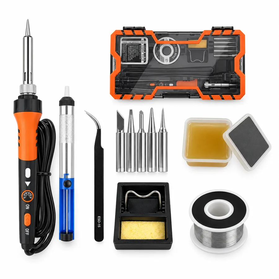 Joinwell — 60 W iron with heat dial and a full repair box