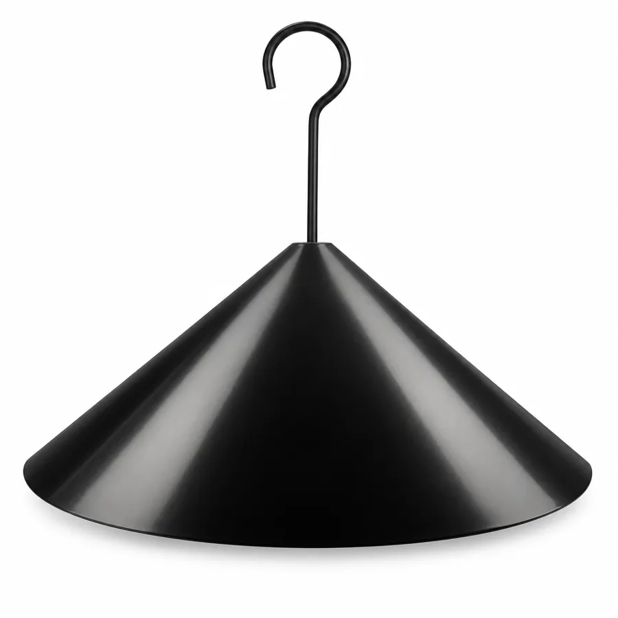 Finchfull — wide smooth cone keeps squirrels off your feeder pole