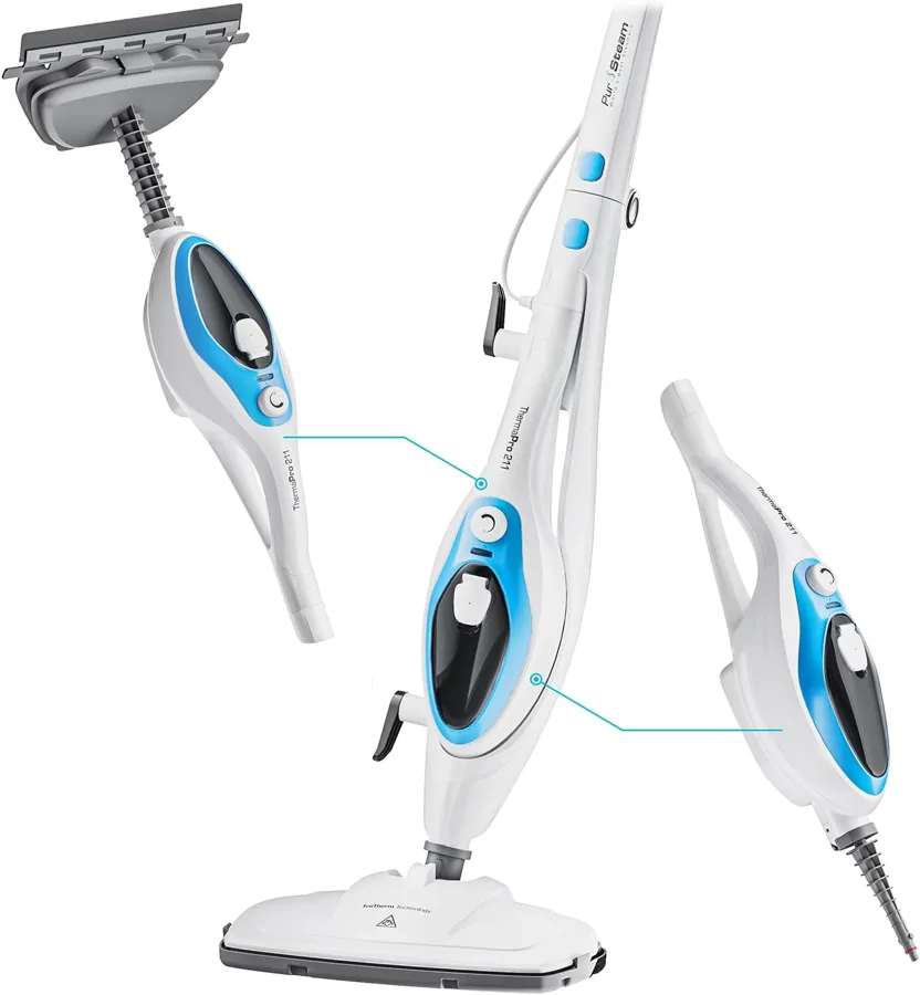 PurSteam 10 — floor mop that detaches into a handheld steamer