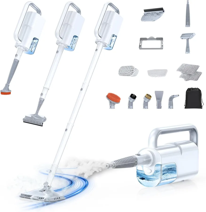 Steam Cleaner — 10 second heat-up with handheld attachments