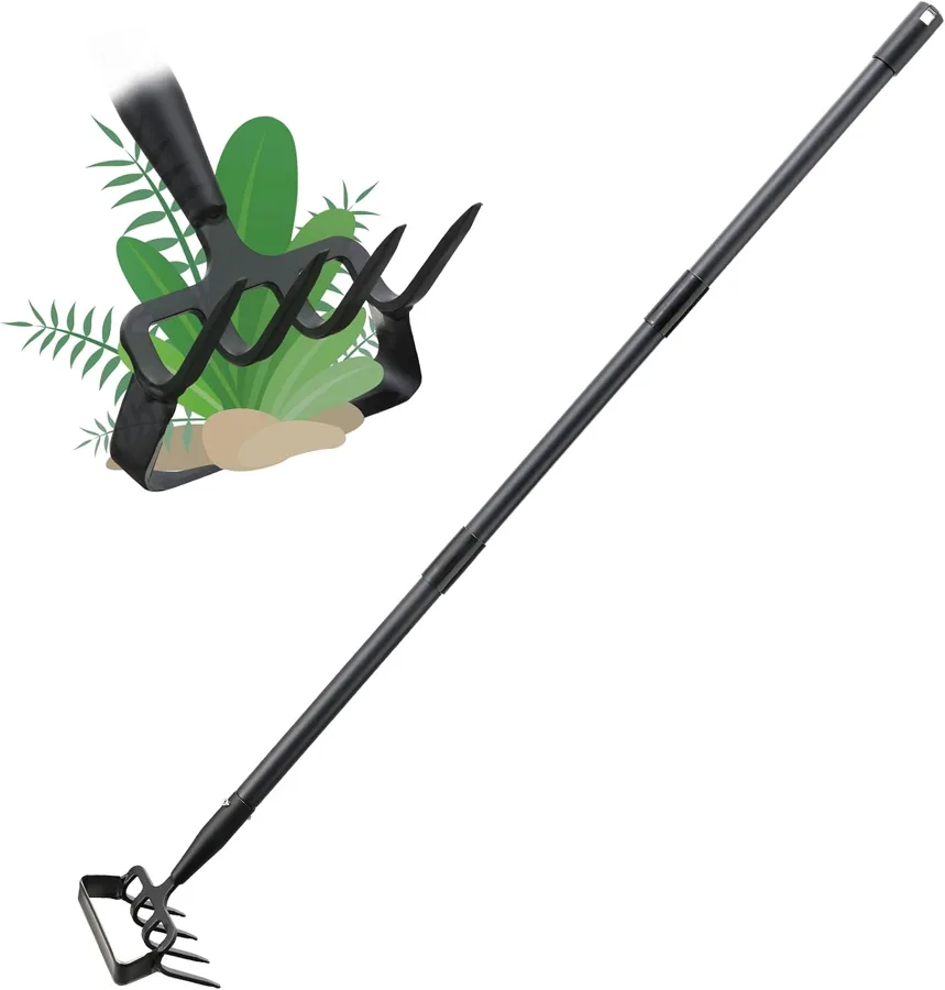 Oliynedy 72 in (183 cm) hoe — light 16 oz (454 g), long-reach weeder