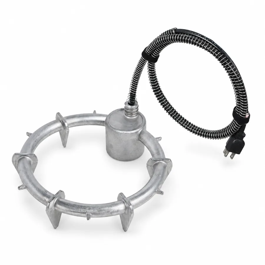 ThawTrough — metal ring heater for open tank water