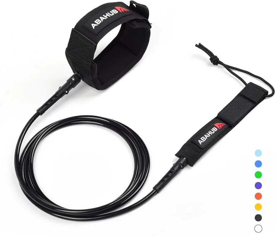 Abahub Surfboard Leash — padded cuff and hidden key pocket
