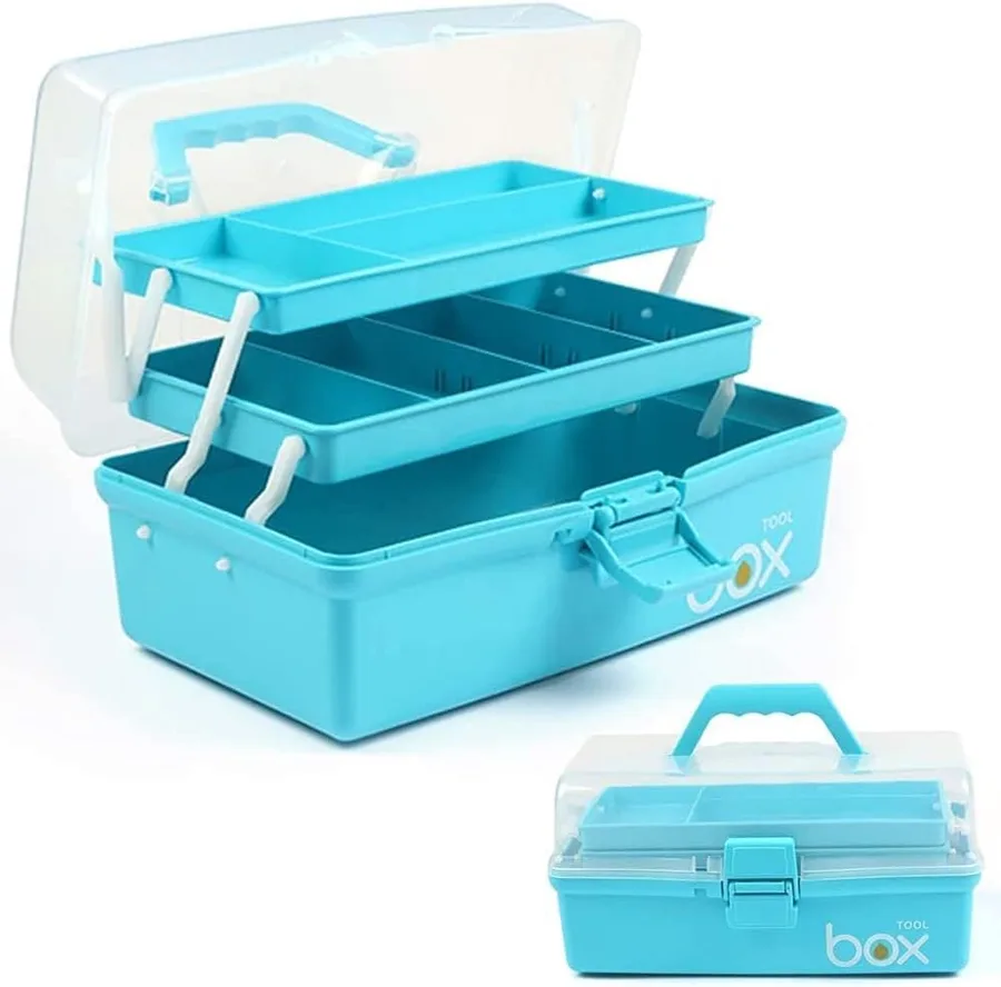 TERGOO 30.5 cm (12 in) — folding 3-layer case with adjustable dividers