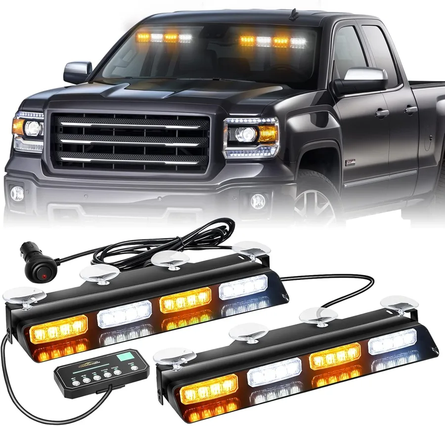 XRIDONSEN Truck Strobe Lights — front and rear dash pair