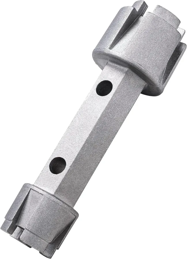 HAUTMEC Tub Drain Remover — dual-ended aluminum wrench for intact drains