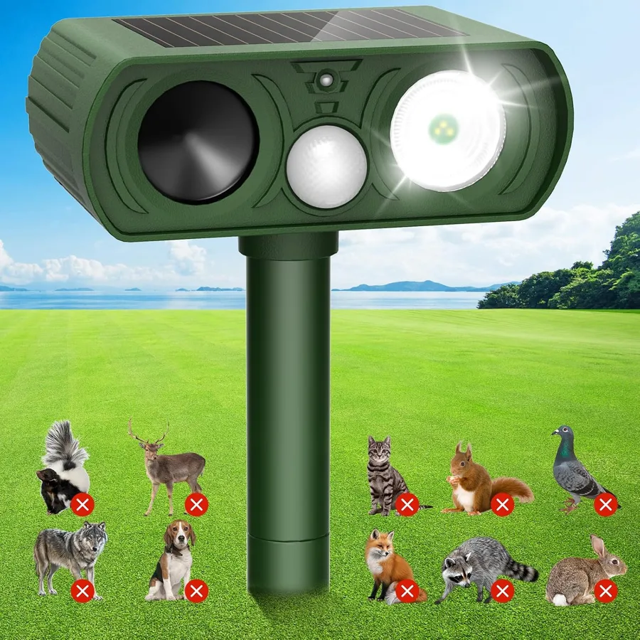 Grrwz Solar Repellent — wide 150° sensor and IP65 housing