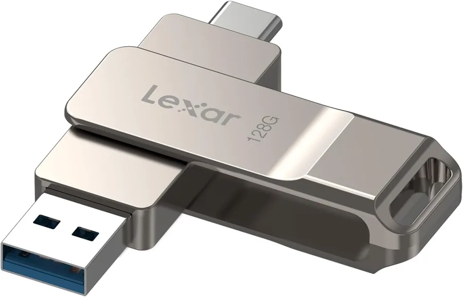 Lexar Usb C Flash Drive — metal swivel with Type C and USB A