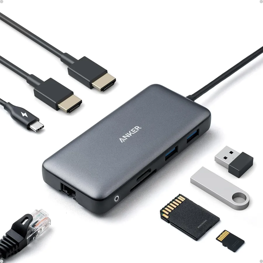 Anker dock — two HDMI ports for dual screens