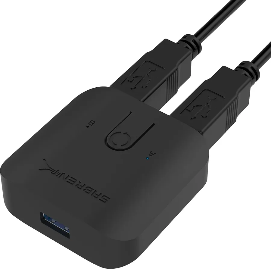 SABRENT — A small keyboard and mouse sharer with LED indicators