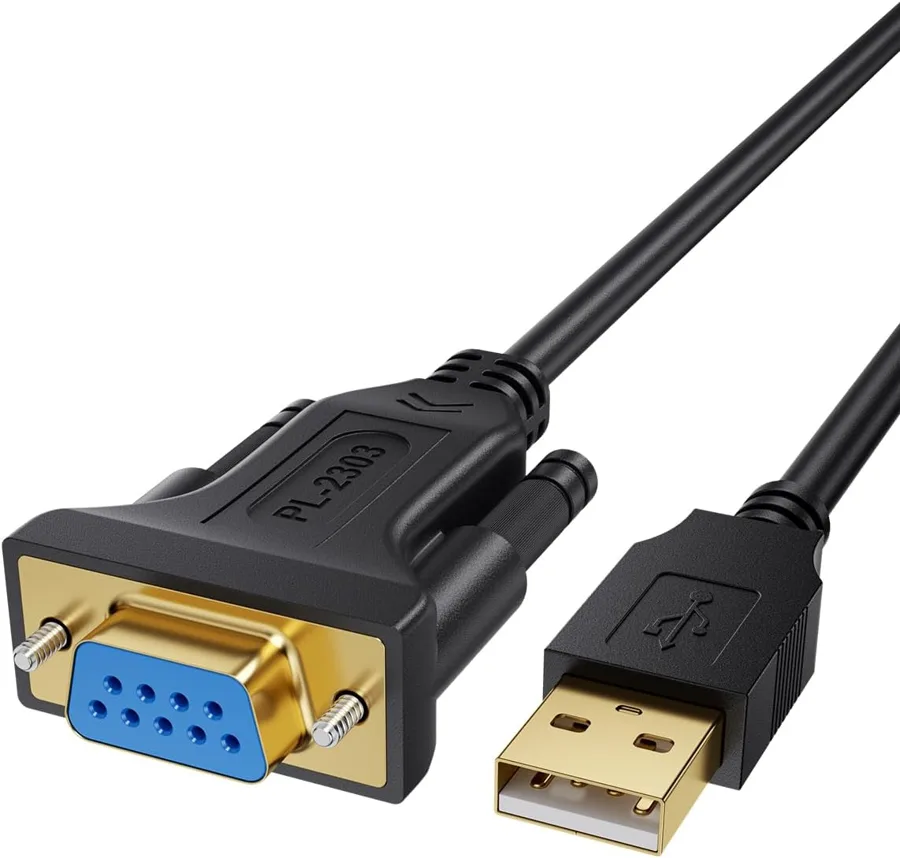 CableCreation Usb To Serial Adapter — long cable with triple shielding