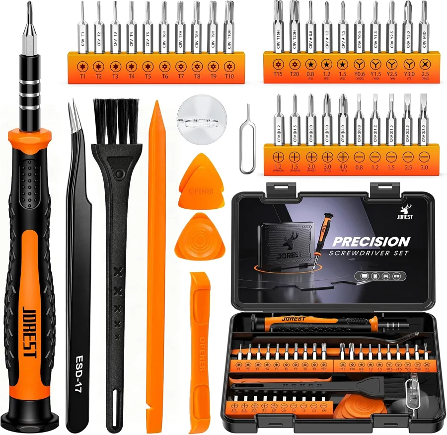 Jorest 40-piece set — precision bits and spudgers for small electronics