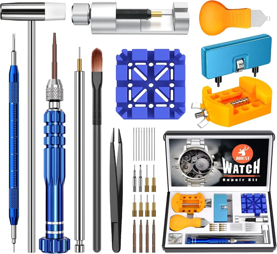 Jorest watch set — adjustable case opener with spare pins