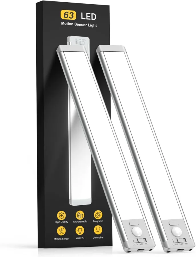 Under Cabinet Lighting 14.7 in (37.3 cm) — a longer bar for wide closets