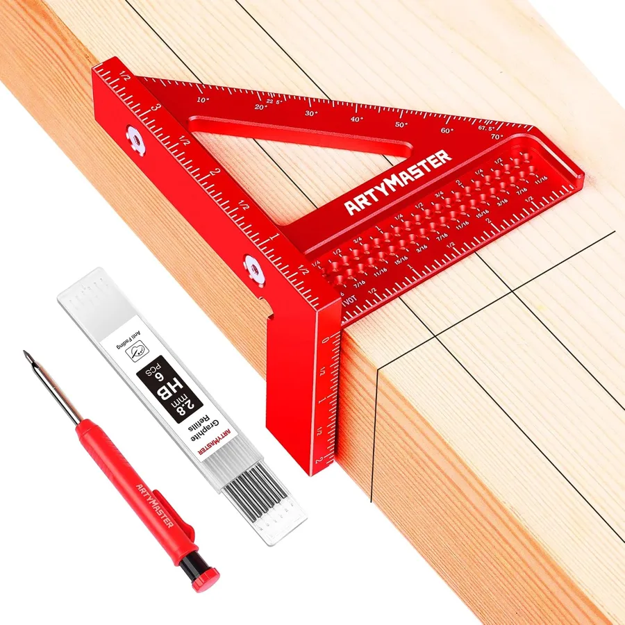 ARTYMASTER WT102A — Aluminum square for marking angles